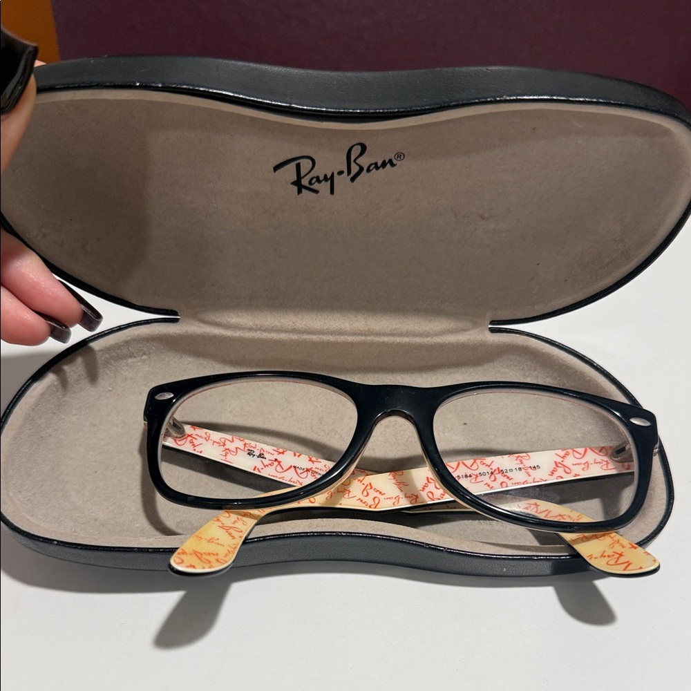 Ray-Ban Black Eyeglasses with Case